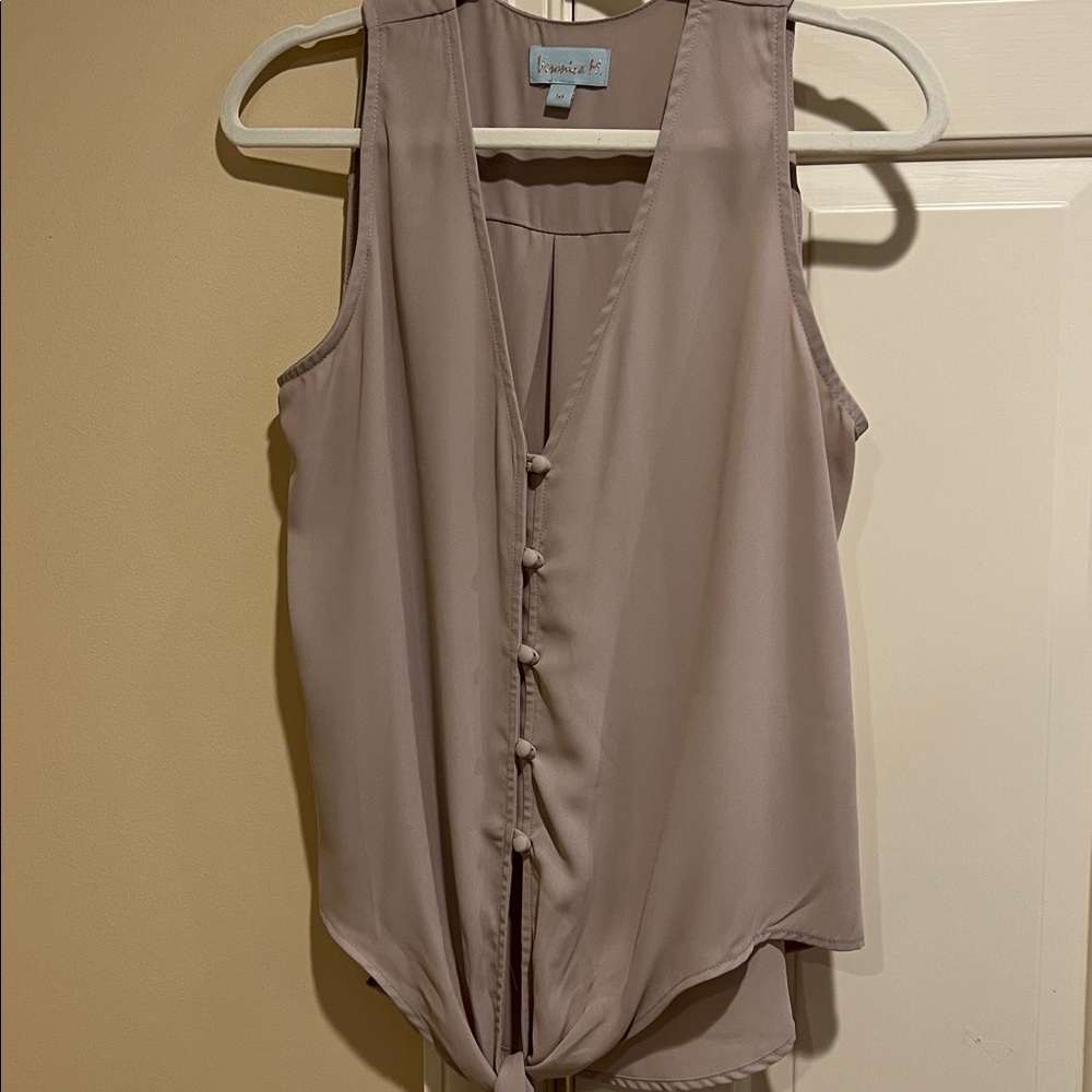 Veronica M taupe Sleeveless Top
